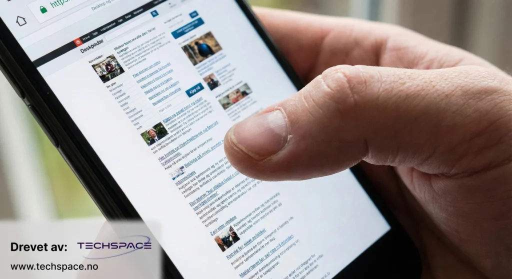 Thumb struggling to press tiny buttons on a non-mobile-friendly website