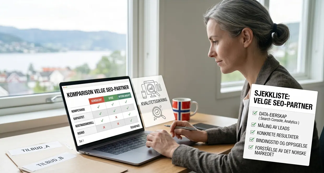 Norwegian Female Business Owner Evaluates SEO Agencies and Consultants Using a Checklist